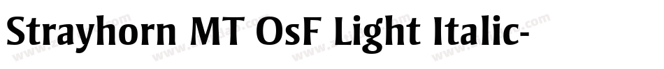 Strayhorn MT OsF Light Italic字体转换